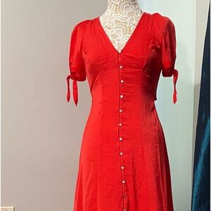 Express maxi red dress